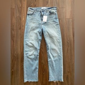 Carly Jeans Los Angeles Chrissy classic Straight Leg Jeans. Light Wash. size 9